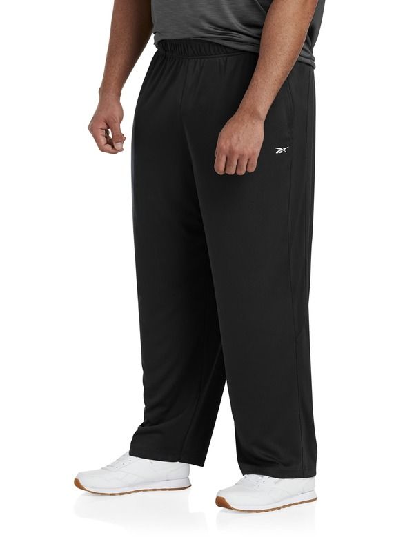 リーボック メンズ ボトムス カジュアルパンツ ニット Reebok Performance DoubleKnit OpenHem Pants Black ブラック