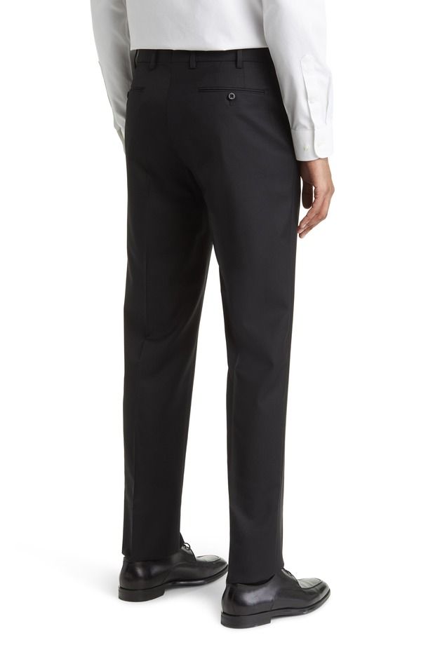 ザネッラ メンズ ボトムス カジュアルパンツ Zanella Devon Super 110serge Trousers Black 1 ブラック