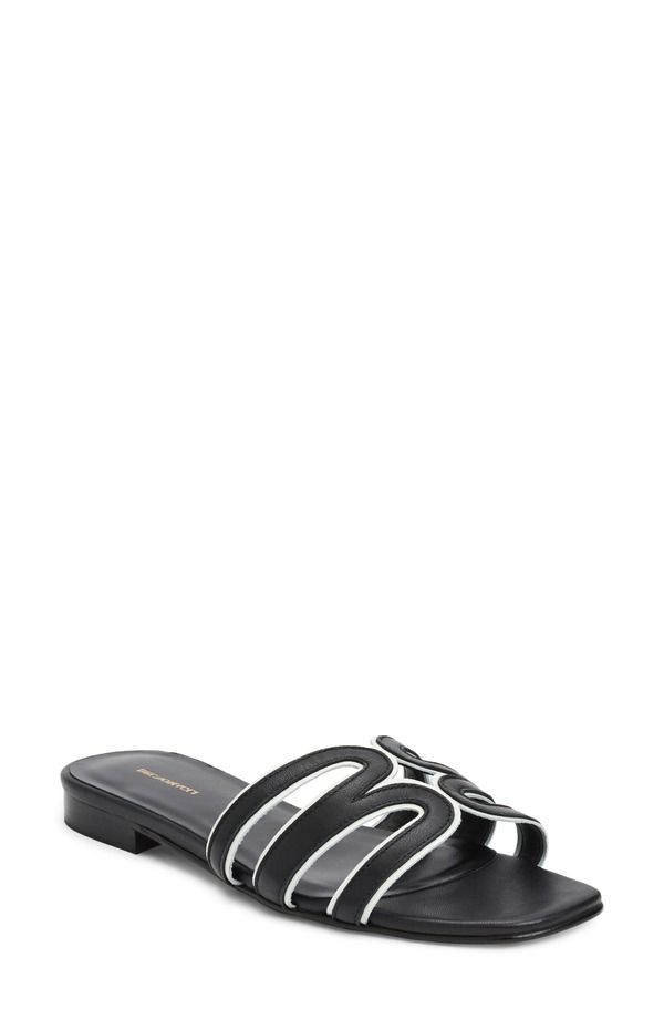 ブルーノマグリ レディース シューズ サンダル Bruno Magli Flore Slide Sandal Black Nappa Bone ブラック