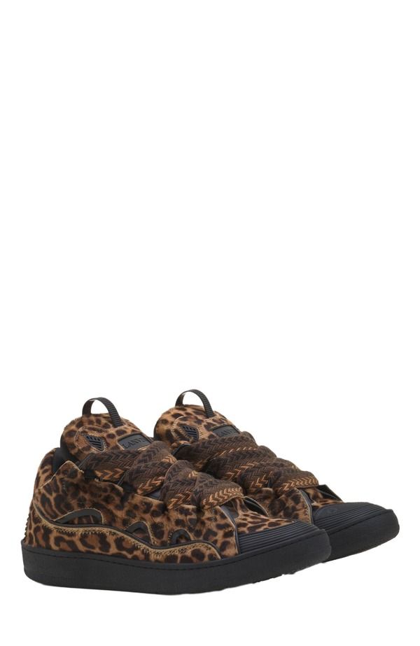ランバン レディース シューズ スニーカー Lanvin Curb Sneakers In Pony BeigeBlack ブラック