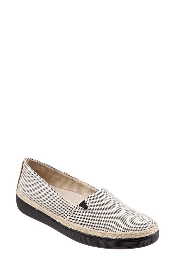 トロッターズ レディース シューズ サンダル Trotters Accent SlipOn Black Linen Fabric ブラック