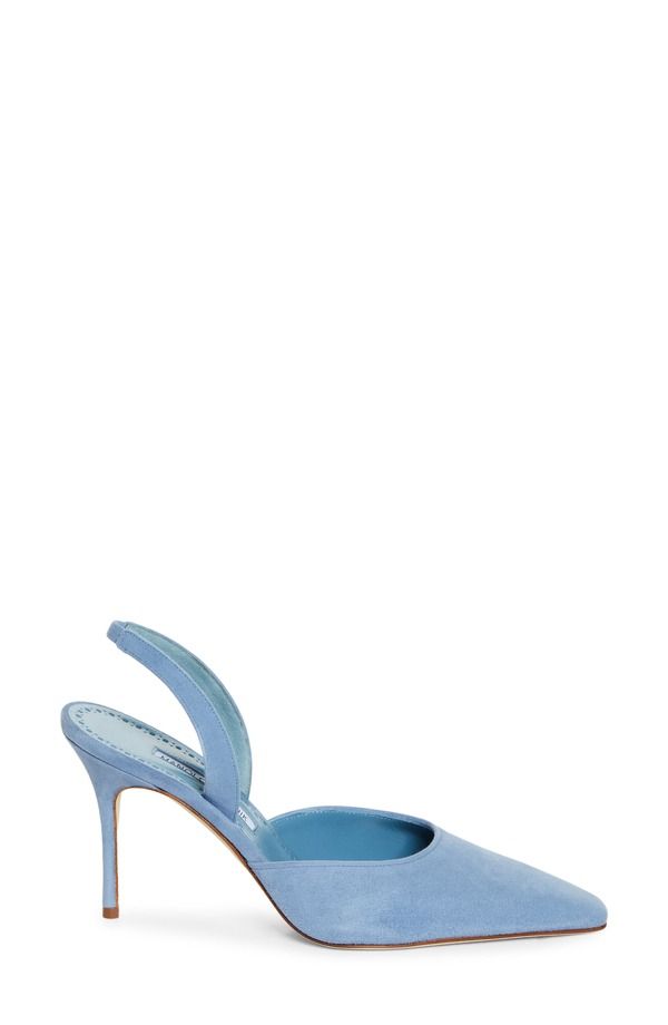マノロ ブラニク レディース シューズ パンプス Manolo Blahnik Borelapla Slingback Pump Blue ブルー
