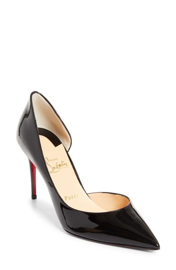 クリスチャン・ルブタン レディース シューズ パンプス Christian Louboutin Iriza Pointed Toe Half dOrsay Pump Black ブラック
