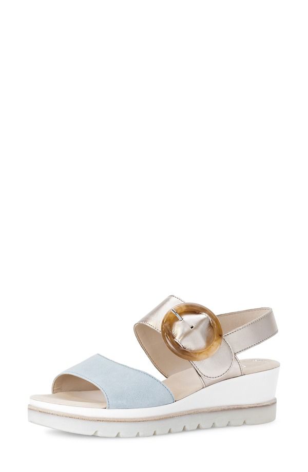 ガボール レディース シューズ サンダル Gabor Strappy Wedge Sandal Cielo