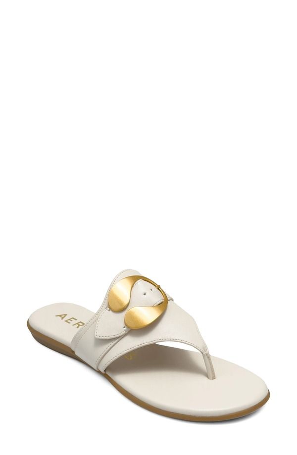 エアロソールズ レディース シューズ サンダル Aerosoles Glam Flip Flop Eggnog Fx Nappa