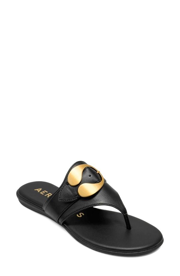 エアロソールズ レディース シューズ サンダル Aerosoles Glam Flip Flop Black Fx Nappa ブラック
