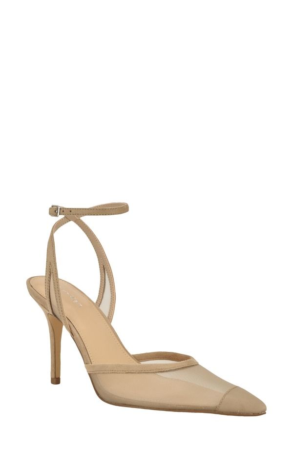 カルバンクライン レディース シューズ ヒール アンクル Calvin Klein Ozalankle Strapump Light Natural Mesh