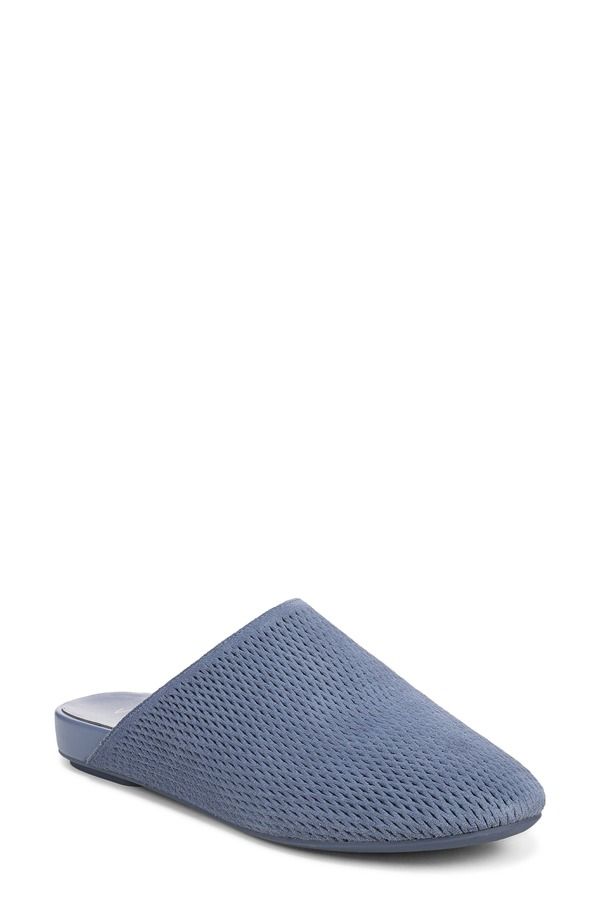 バイオニック レディース シューズ ヒール Vionic Opal Perforated Mule Pacific Blue ブルー