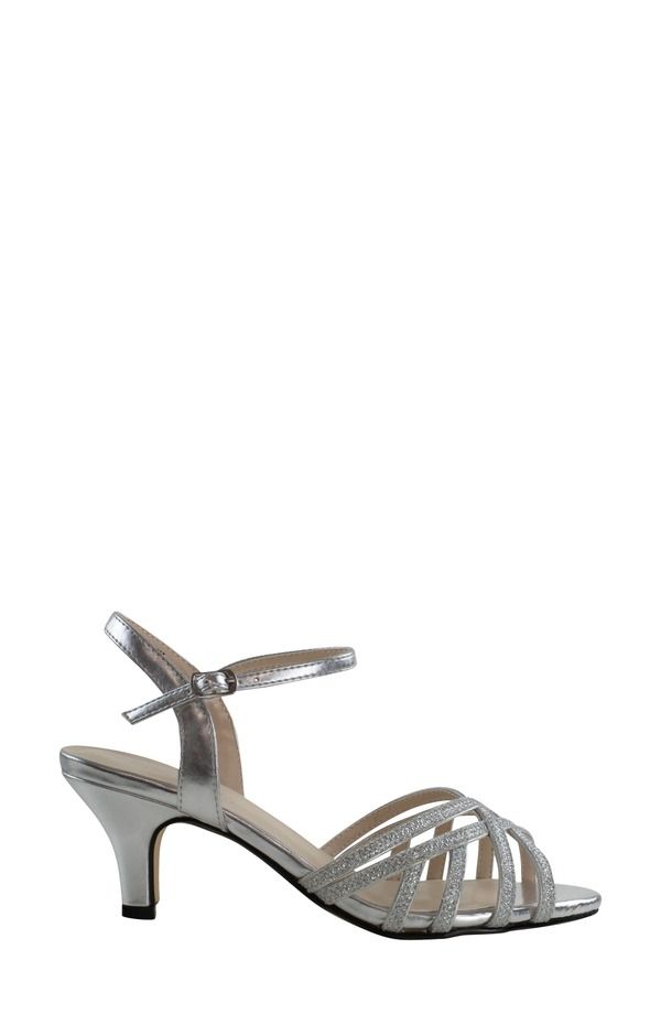 タッチアップ レディース シューズ ヒール サンダル Touch Ups Amara Sandal Silver シルバー