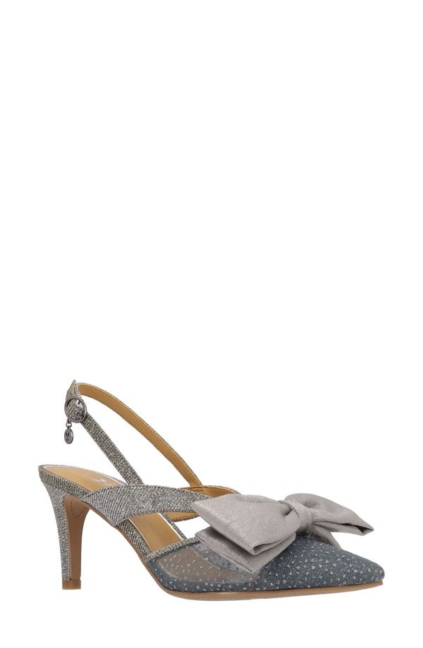 ジェイレニー レディース シューズ ヒール J Rene Morigen Slingback Pointed Toe Pumpewter ピューター