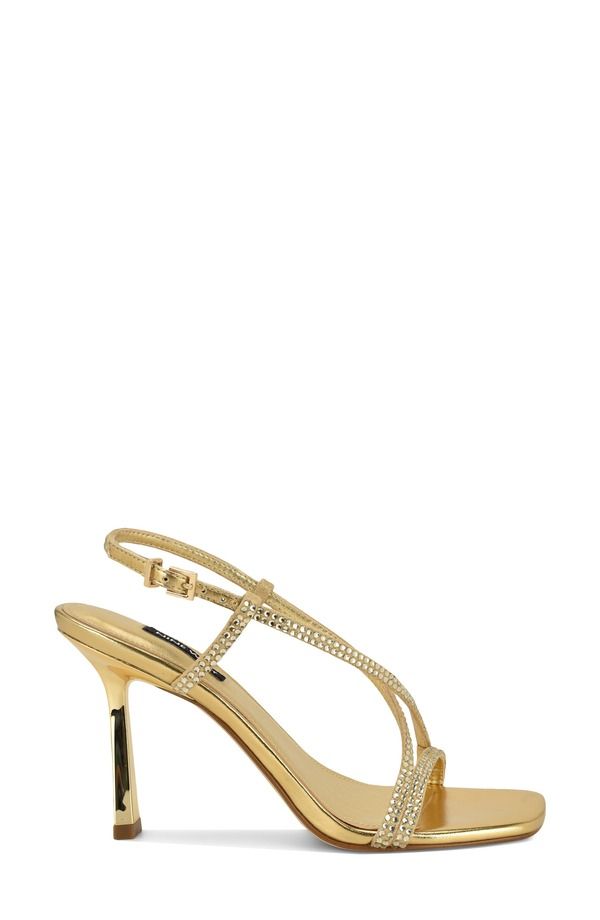 ナインウェスト レディース シューズ ヒール サンダル Nine West Vallanh Slingback Sandal Gold ゴールド