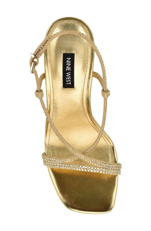 ナインウェスト レディース シューズ ヒール サンダル Nine West Vallanh Slingback Sandal Gold ゴールド