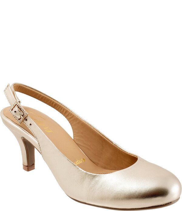 トロッターズ レディース シューズ パンプス トール レザー Trotters Lexi Bridal Metallic Leather Slingback Pumps Champagne シャンパン