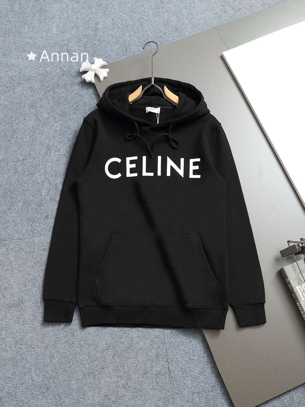 人気 超美品新品 タグ付 CELINE セリーヌ パーカー 長袖Tシャツ トップス シンプルフード付きパーカー ユニセックス