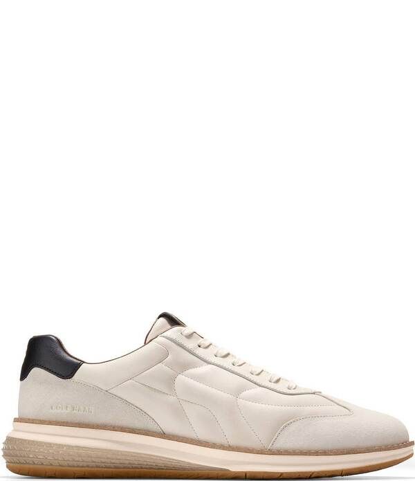 コールハーン メンズ シューズ スニーカー レザー Cole Haan Mens GrandPro Touchlinenergyweave Leather Nubuck Sneakers IvoryS