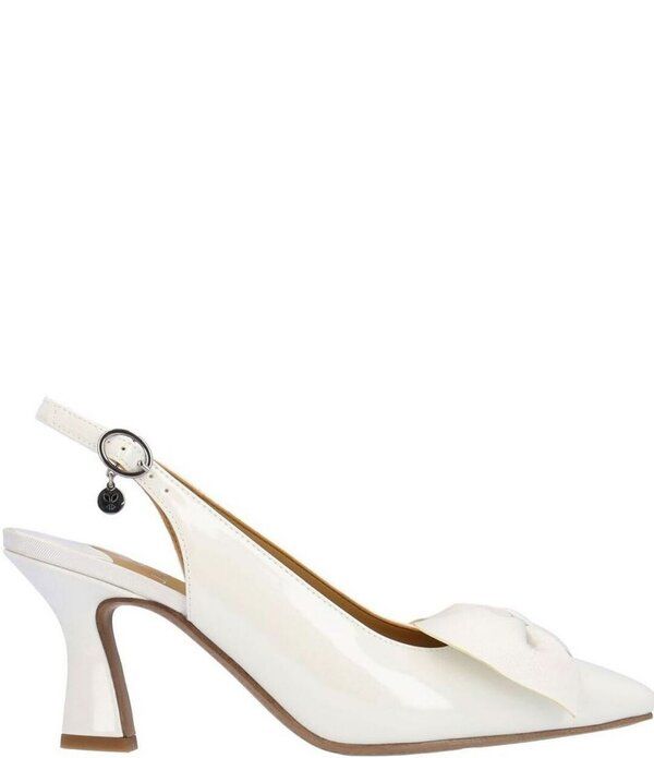 ジェイレニー レディース シューズ ヒール J Renee Harlan Patent Grosgrain Bow Slingback Pumps White ホワイト