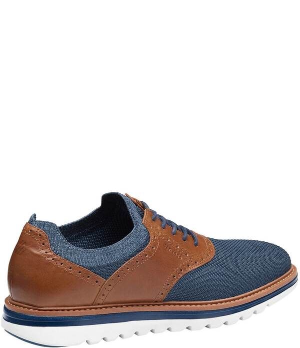 ジョンストンアンドマーフィー メンズ シューズ オックスフォード ニット Johnston Murphy Mens Braxton Knit Saddle Oxfords NavyCognac ネイビ