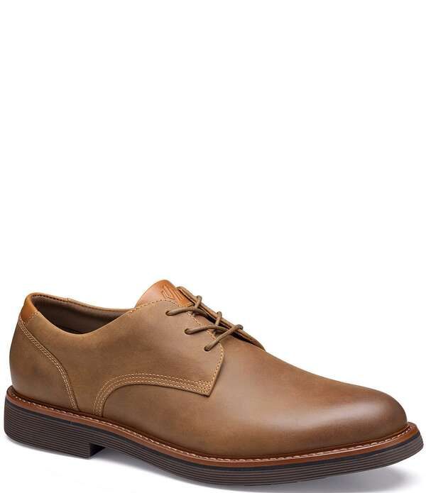 ジョンストンアンドマーフィー メンズ シューズ オックスフォード レザー Johnston Murphy Mens Tyson Oiled Leather Plain Toe Oxfords Brow