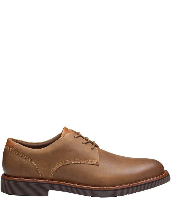 ジョンストンアンドマーフィー メンズ シューズ オックスフォード レザー Johnston Murphy Mens Tyson Oiled Leather Plain Toe Oxfords Brow