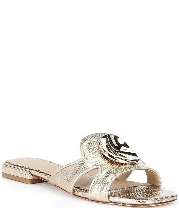 アントニオ メラーニ レディース シューズ パンプス サンダル トール レザー Antonio Melani Ramie Metallic Embossed Leather Ornamented Fl