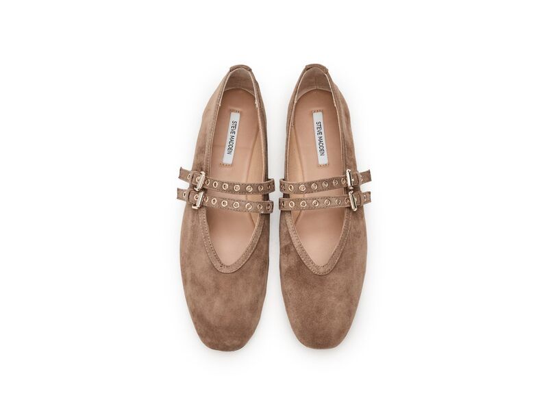 スティーブ マデン レディース トップス シャツ Steve Madden Lydia Taupe Suede トープ