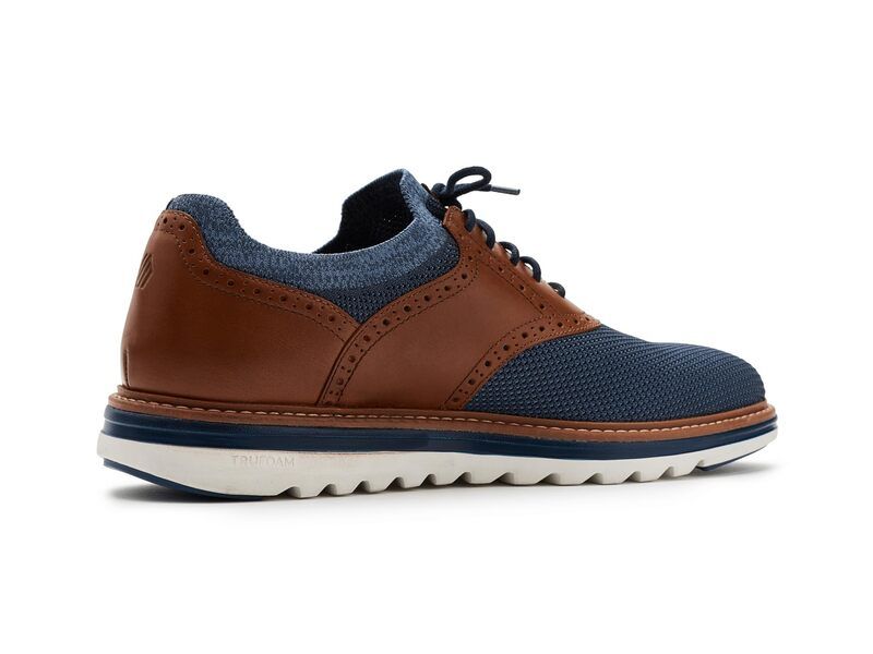 ジョンストンアンドマーフィー メンズ シューズ オックスフォード ニット Johnston Murphy Braxton Knit Saddle Navy KnitCogna ネイビー