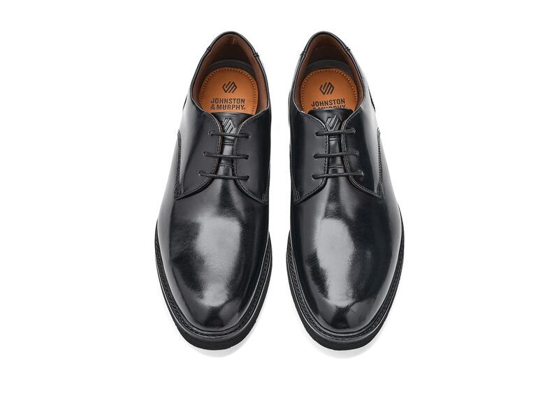 ジョンストンアンドマーフィー メンズ シューズ オックスフォード Johnston Murphy Tyson Dress Plain Toe Black Full Grai ブラック