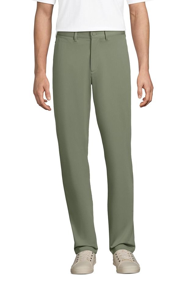 ランズエンド メンズ ボトムス カジュアルパンツ Lands End Traditional Fit Flex Performance Golf Pantsage セージ