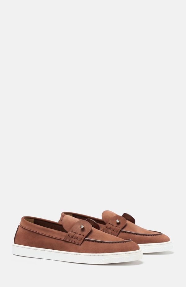 スカロッソ レディース シューズ スリッポン・ローファー SCAROSSO Coline Loafers Cigar Brown Nubuck ブラウン
