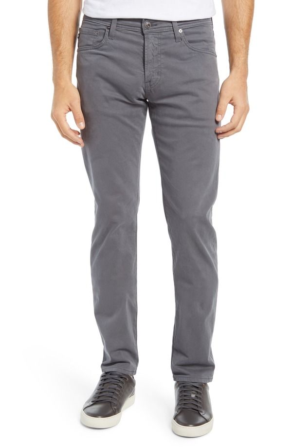 エージー メンズ ボトムス カジュアルパンツ スリムフィット AG Tellislim Fit Stretch Twill Pantstone Grey グレー