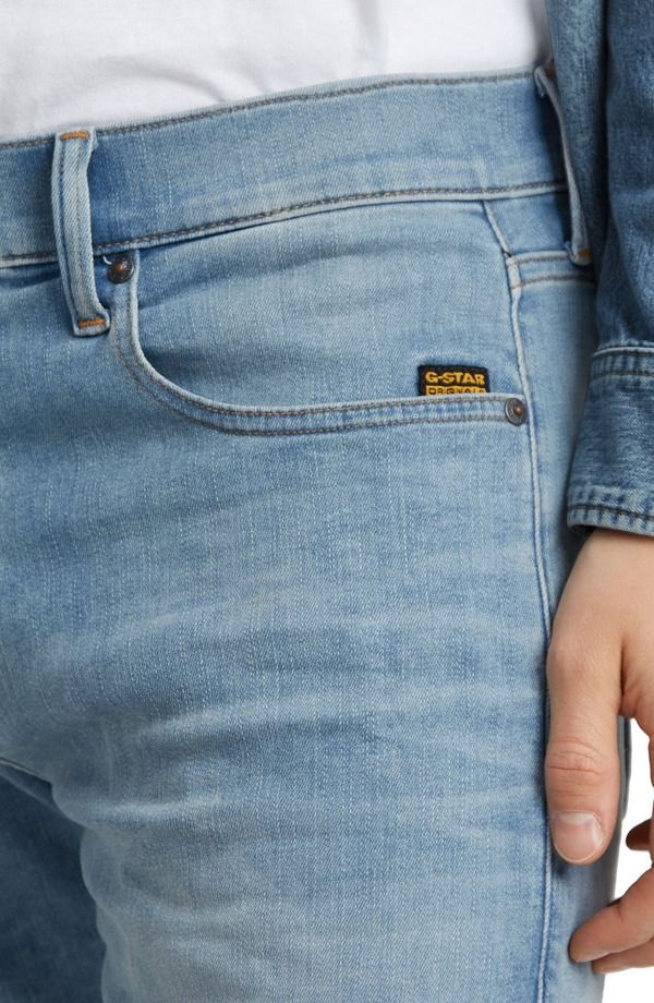ジースター メンズ ボトムス デニムパンツ ジーンズ GSTARevend Skinny Jeans Light Indigo Aged インディゴ