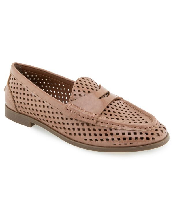 ケネスコール レディース シューズ スリッポン・ローファー Kenneth Cole Reaction Womens Zoila Perf Penny Loafers Macaroon Crinkle