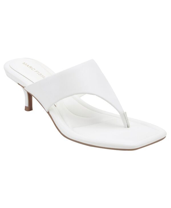 マークフィッシャー レディース シューズ スリッポン・ローファー サンダル Marc Fisher Womens Yael SlipOn Square Toe Dressandals White ホワ