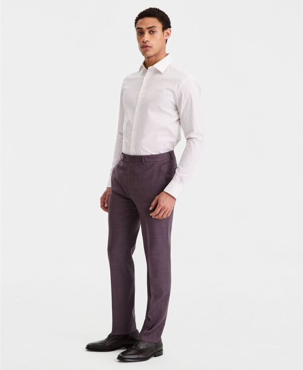 カルバンクライン メンズ ボトムス カジュアルパンツ ウール Calvin Klein MenslimFit WoolBlend Suit Separates Pants Purple パープル カルバンクライン メンズ ボトムス カジュアルパンツ ウール Calvin Klein MenslimFit WoolBlend Suit Separates Pants Purple パープル