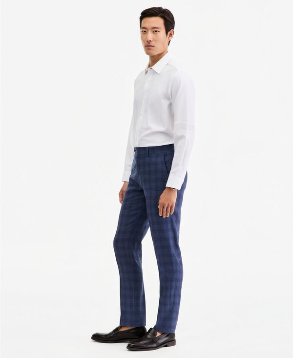 バースリー メンズ ボトムス カジュアルパンツ リネン Bar III MenslimFit Plaid LinenBlend Suit Separates Pants Macys Exclusive