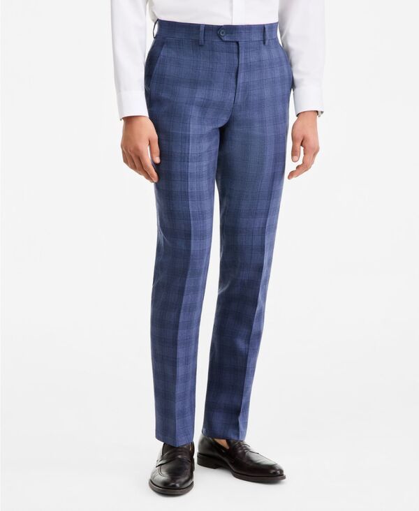 バースリー メンズ ボトムス カジュアルパンツ リネン Bar III MenslimFit Plaid LinenBlend Suit Separates Pants Macys Exclusive