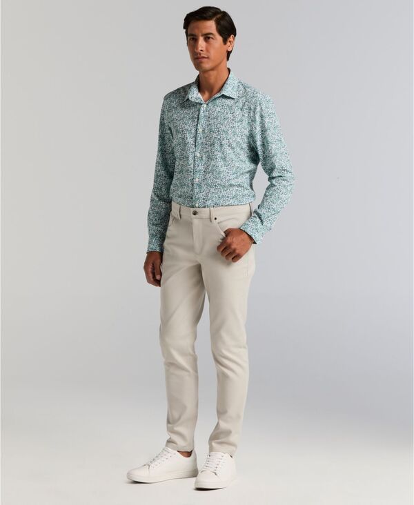 ペリーエリス メンズ ボトムス カジュアルパンツ Perry Ellis Mens DoubleWeave SlimFit 5Pocket Pants Moonstruck
