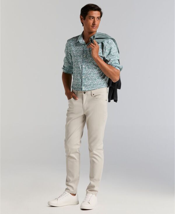 ペリーエリス メンズ ボトムス カジュアルパンツ Perry Ellis Mens DoubleWeave SlimFit 5Pocket Pants Moonstruck