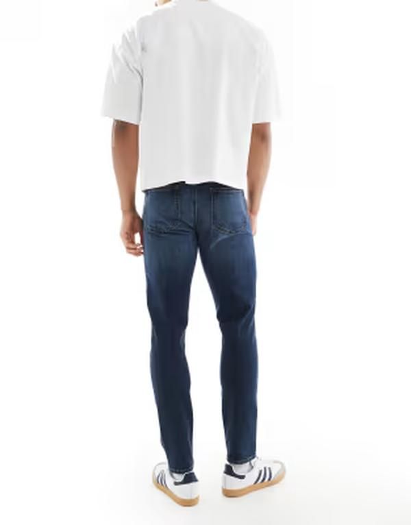 エイソス メンズ ボトムス デニムパンツ ジーンズ ASOS DESIGN skinny jeans in dark wash Dark wash blue ブルー エイソス メンズ ボトムス デニムパンツ ジーンズ ASOS DESIGN skinny jeans in dark wash Dark wash blue ブルー