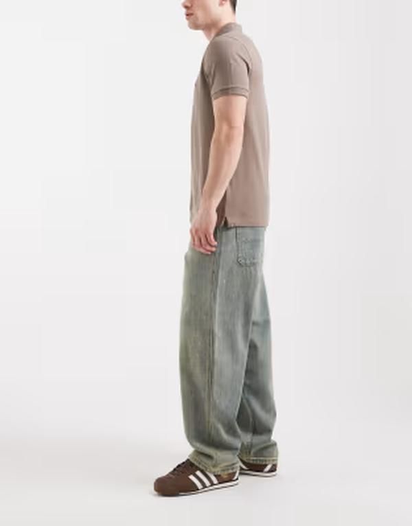 ジャック アンド ジョーンズ メンズ ボトムス デニムパンツ ジーンズ Jack Jones Alex baggy jeans with pocket detail in washed blue ti