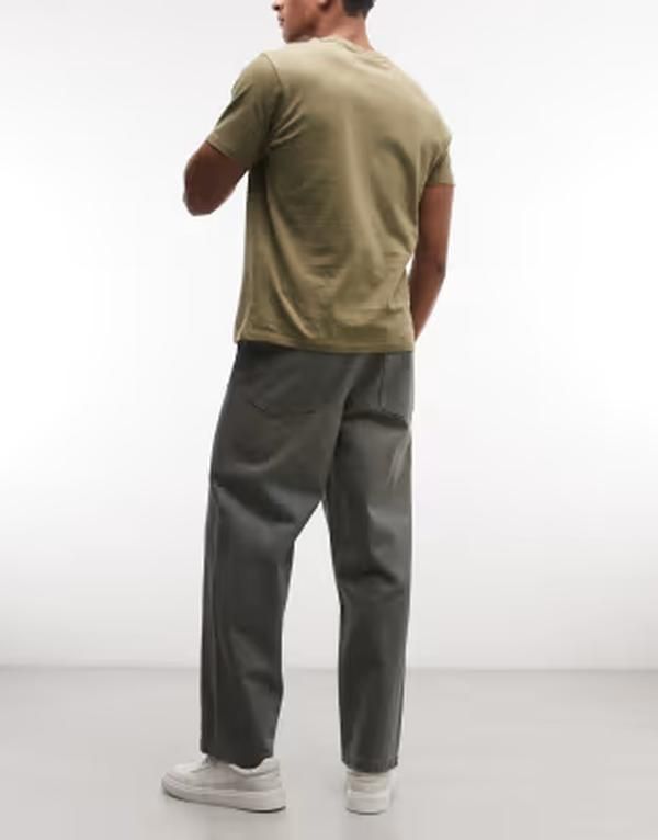 エイソス メンズ ボトムス デニムパンツ ジーンズ ASOS DESIGN loose straight jeans in dark wash Dark wash blue ブルー