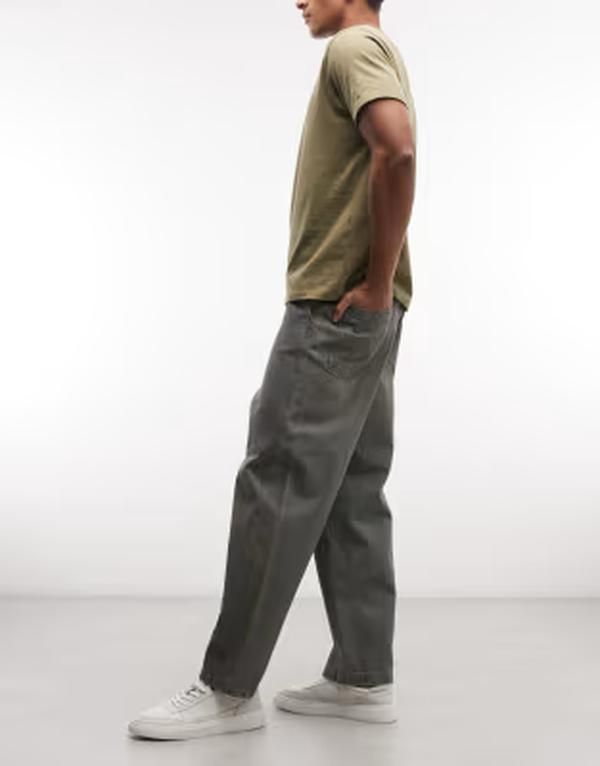 エイソス メンズ ボトムス デニムパンツ ジーンズ ASOS DESIGN loose straight jeans in dark wash Dark wash blue ブルー
