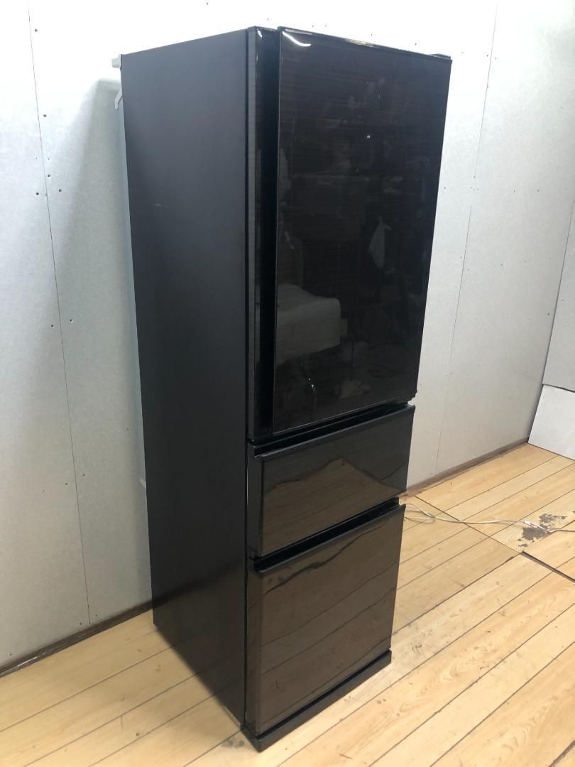 美品 三菱電機 MITSUBISHI 冷蔵庫 300L 3ドア MR-CX30BKE-BR 2020年製 中古 動作品 ノンフロン 右開き 生活家電 ファミリー向け ダークブラウン 取説 保証書 コジマ長期保証付　88261-1-030