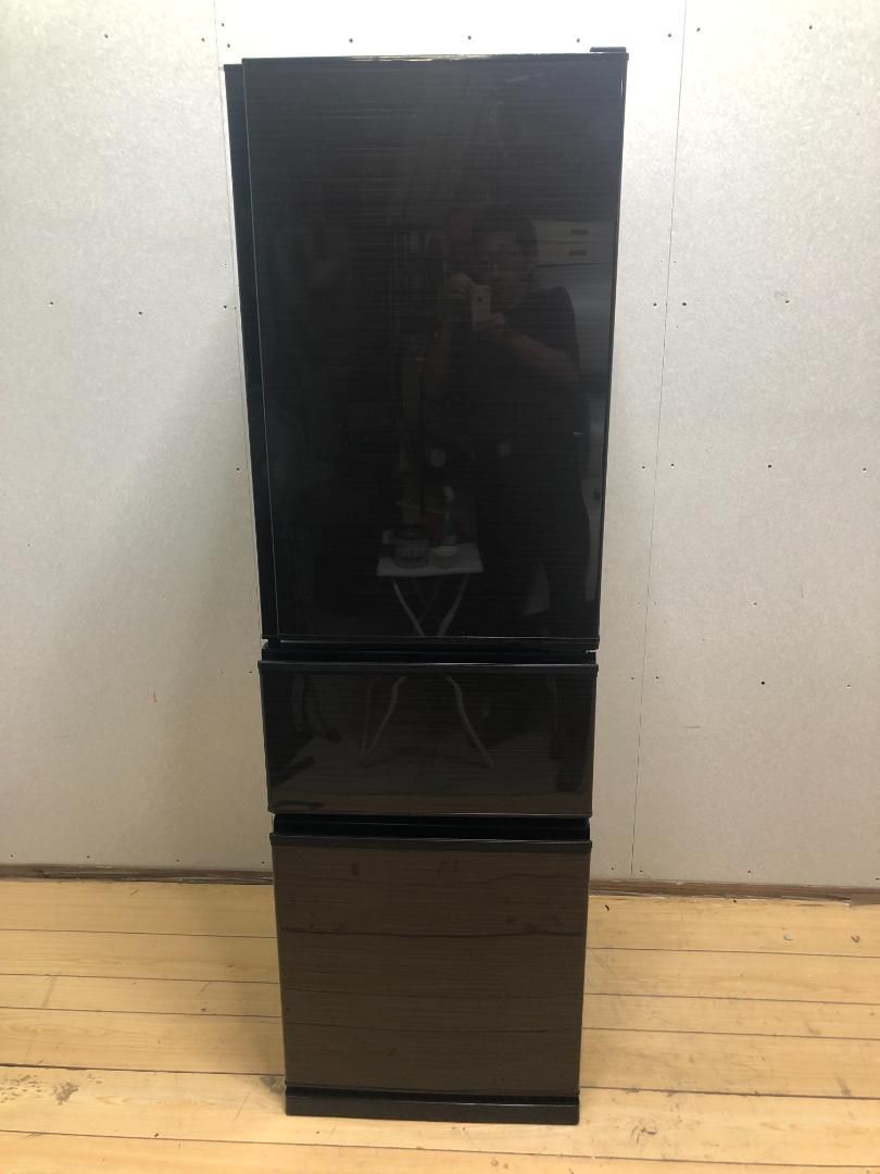 美品 三菱電機 MITSUBISHI 冷蔵庫 300L 3ドア MR-CX30BKE-BR 2020年製 中古 動作品 ノンフロン 右開き 生活家電 ファミリー向け ダークブラウン 取説 保証書 コジマ長期保証付　88261-1-030