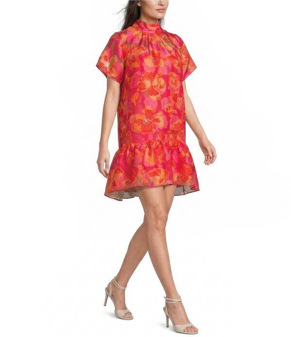 シュガーリップス レディース トップス ワンピース モックネック フラワー柄 プチ プリント ミニ フラワー Sugarlips Petite Size Berny Floral Print Mock