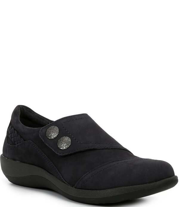 エイトレックス レディース シューズ スリッポン・ローファー モンクストラップ モンク スエード Aetrex Karina Monk Strap Suede Loafers Navy ネイビー