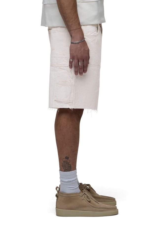 ハドソンジーンズ メンズ ボトムス デニムパンツ ショートパンツ Hudson Jeans Carpenter Denim Shorts Ecru エクリュ
