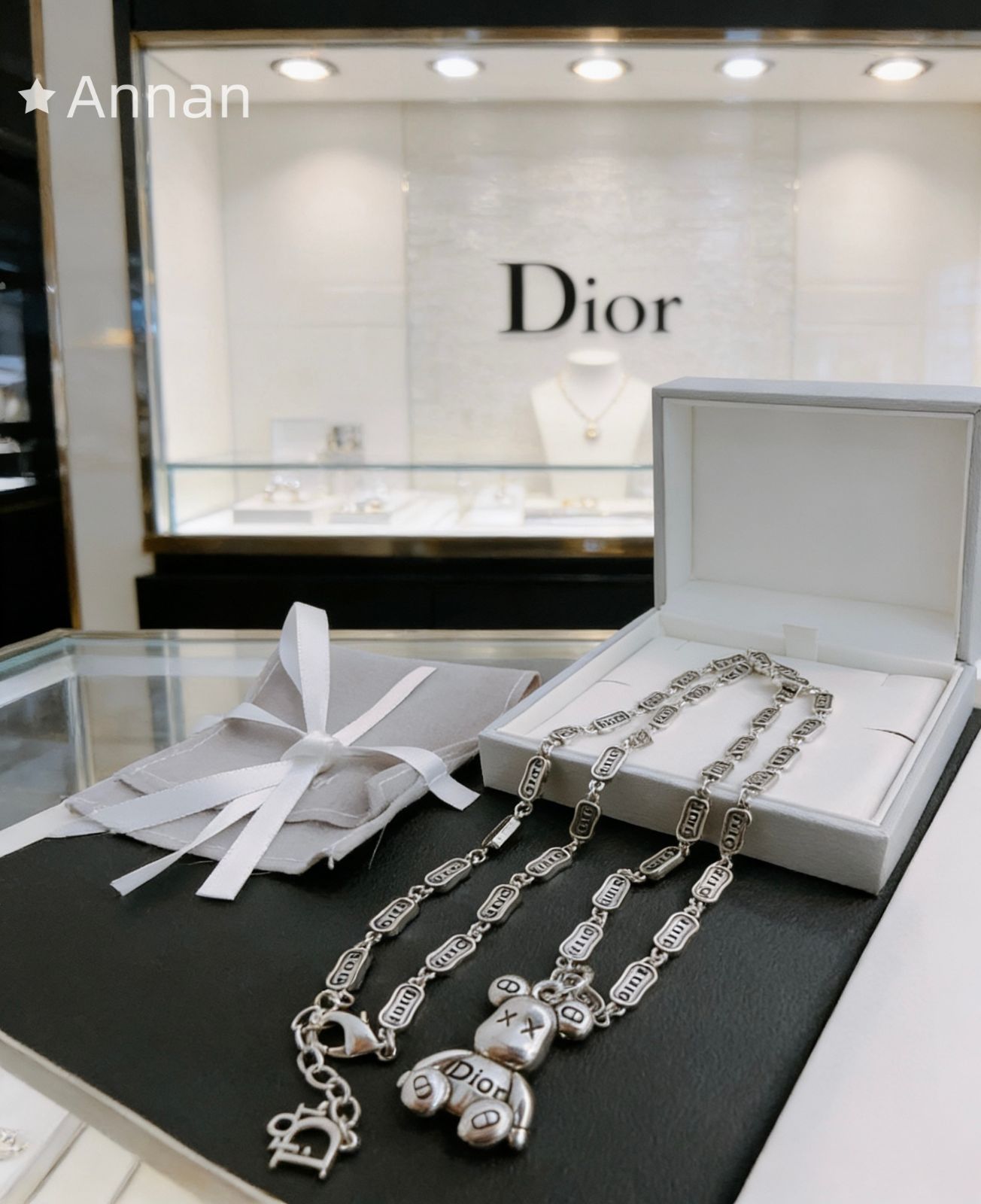 限界 美品 新品 CHRISTIAN DIOR クリスチャン ディオール ネックレス メンズ 結婚式 卒業式 清楚 イベント 入学式