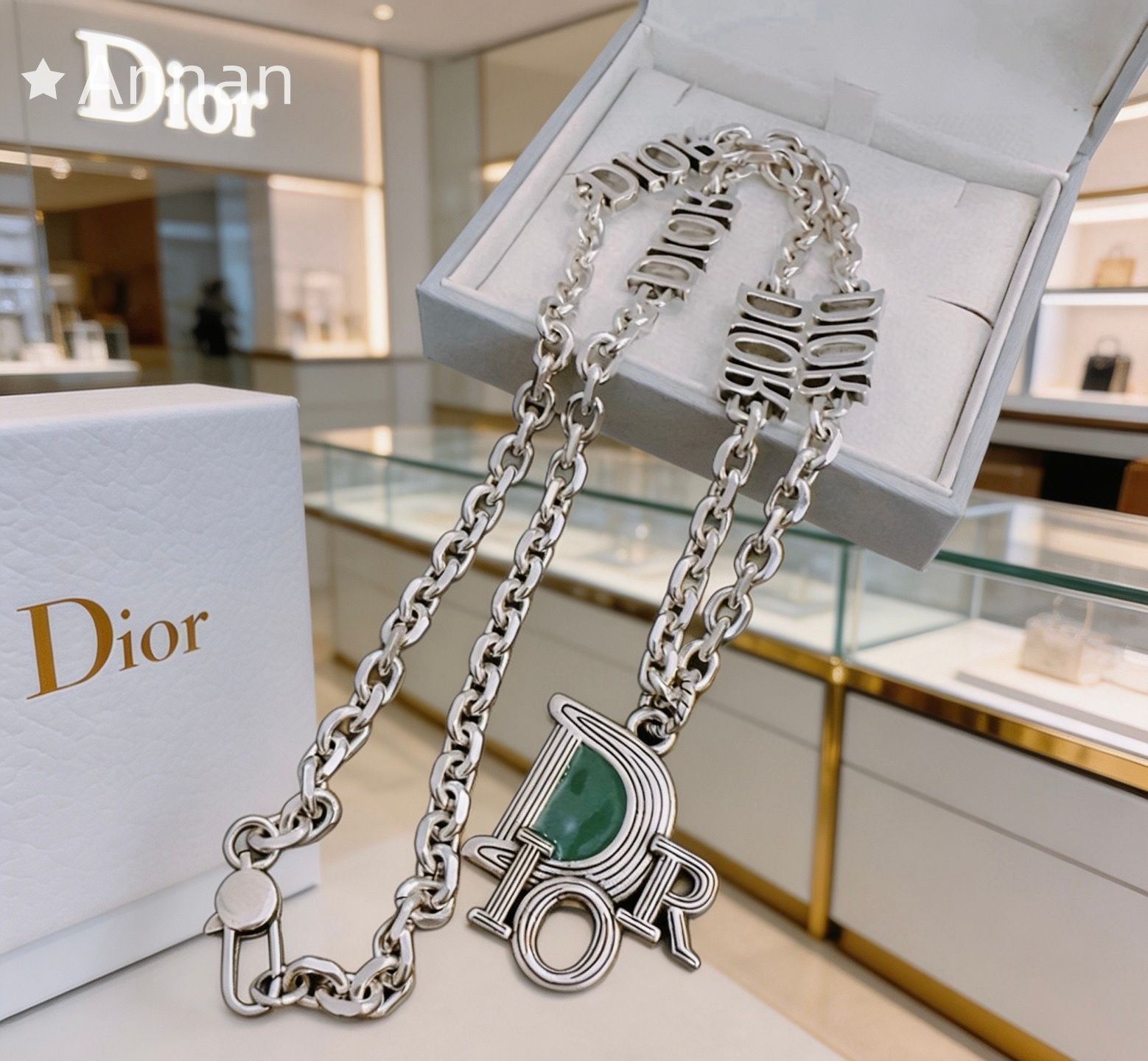 【未使用品】最終値下げ新品 CHRISTIAN DIOR クリスチャン ディオール ネックレス メンズ 結婚式 卒業式 清楚 イベント 入学式
