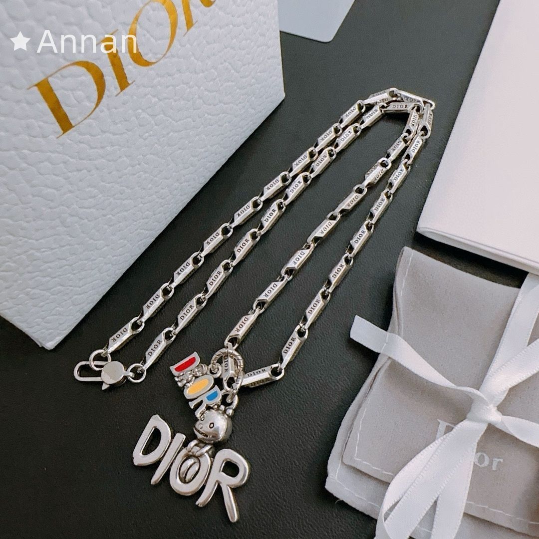 使用少 極美品 人気 新品 CHRISTIAN DIOR クリスチャン ディオール ネックレス メンズ 結婚式 卒業式 清楚 イベント 入学式